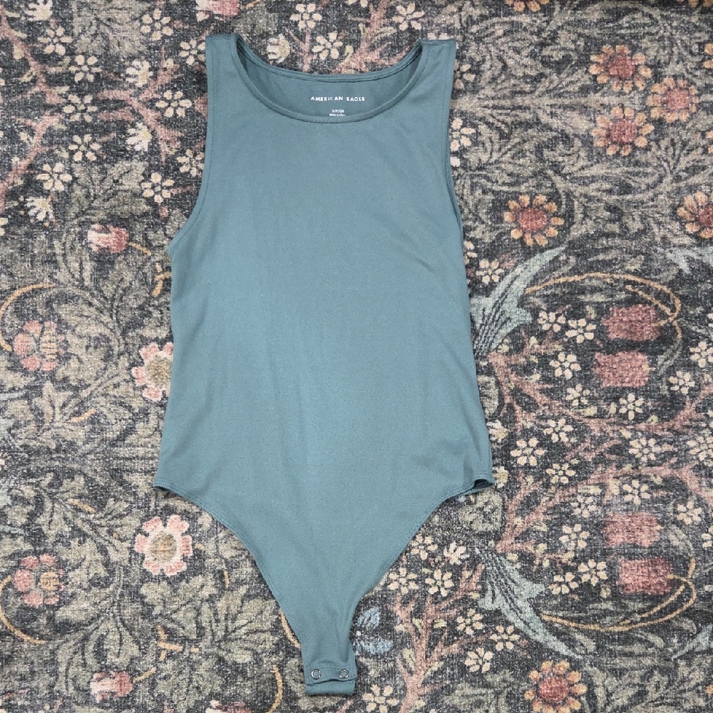 American Eagle Outfitters Teal Tank Bodysuit